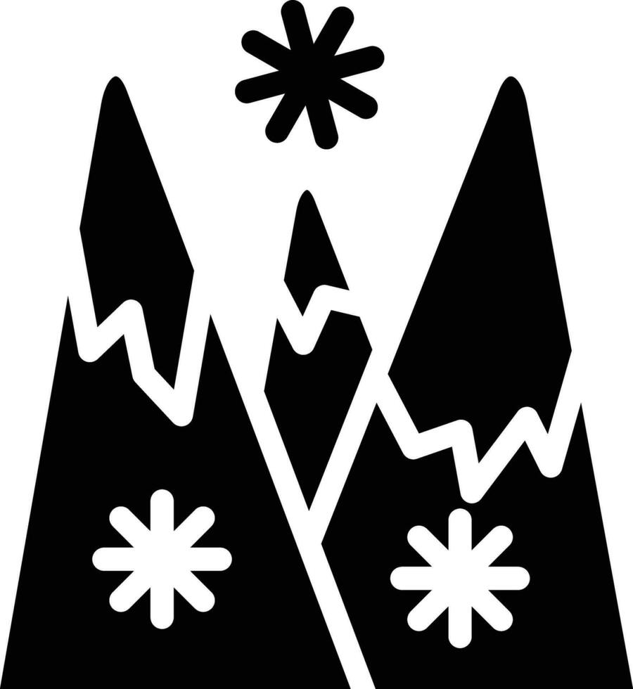 neve paesaggio vettore icona