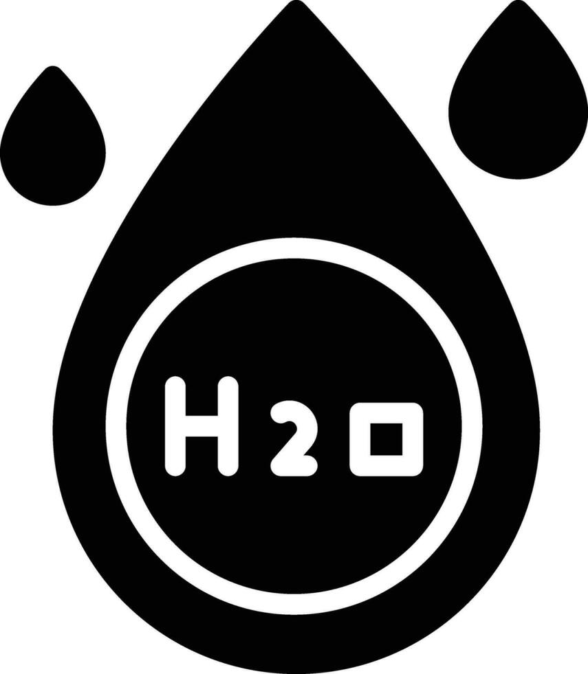 h2o vettore icona