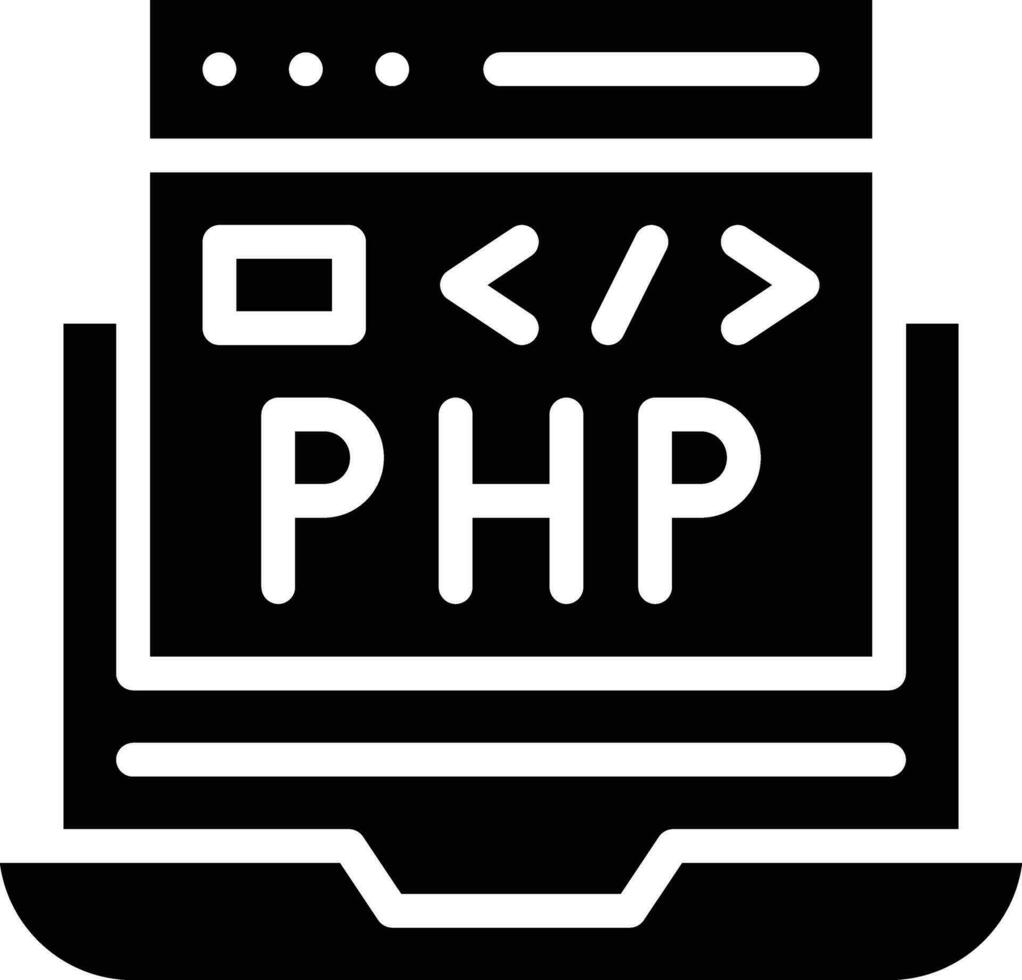 icona del vettore di codifica php