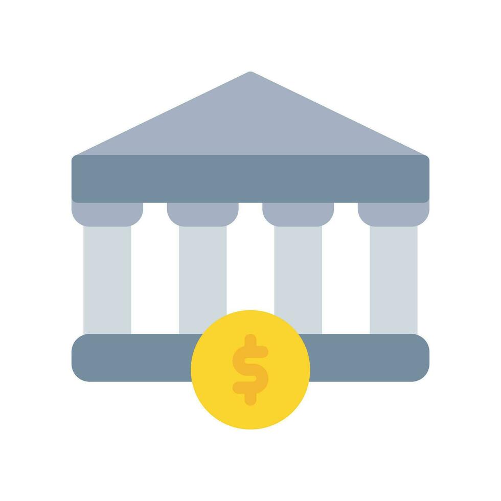 banca icona o logo illustrazione stile. icone e-commerce. vettore
