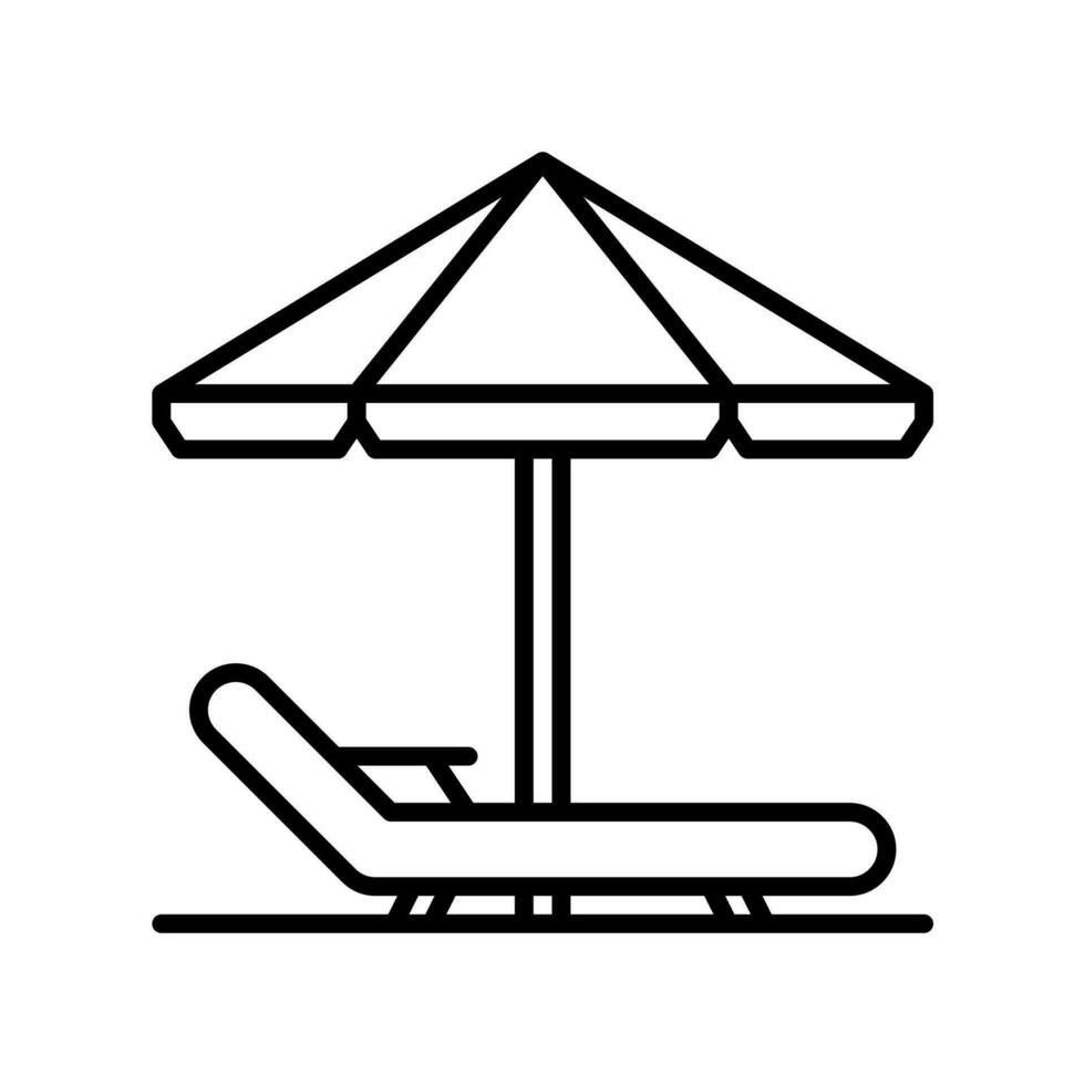 terrazza icona vettore o logo illustrazione schema nero colore stile