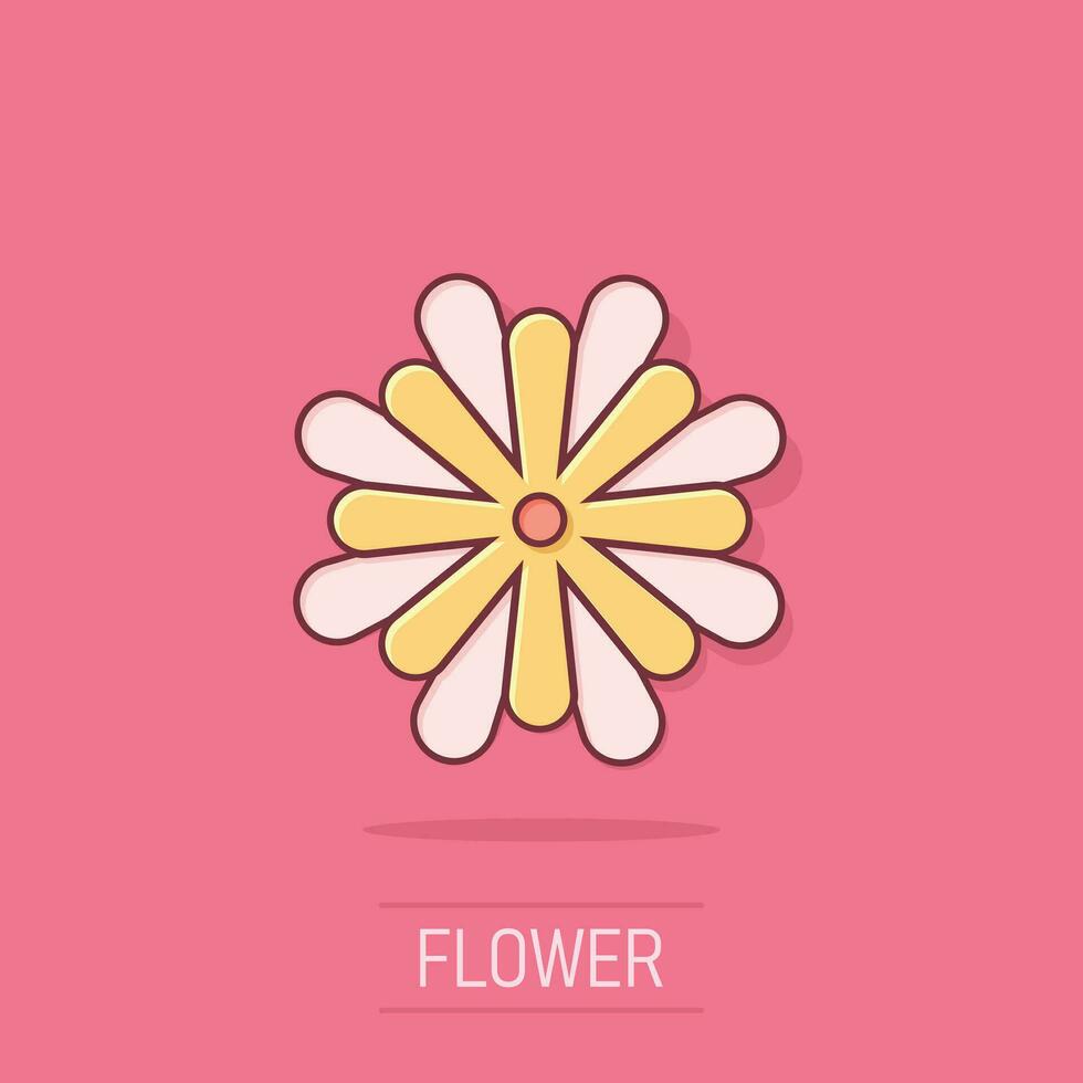 fiore foglia icona nel comico stile. magnolia, dalia vettore cartone animato illustrazione su bianca isolato sfondo. pianta fiorire attività commerciale concetto spruzzo effetto.