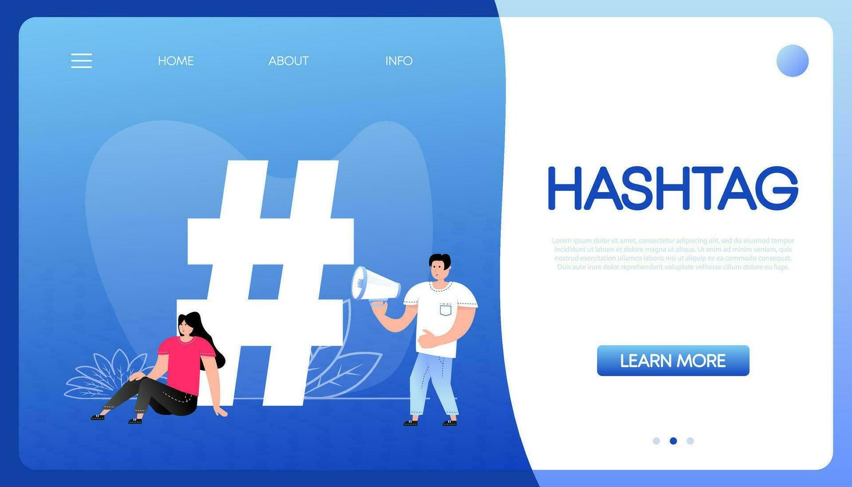 pulsante con hashtag persone per ragnatela design. sociale media App vettore