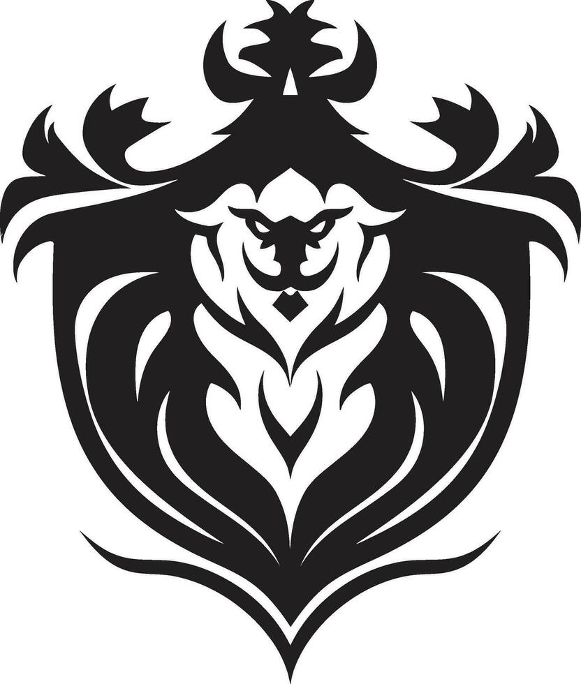 maestoso insegne nero icona maestoso emblema vettore emblema