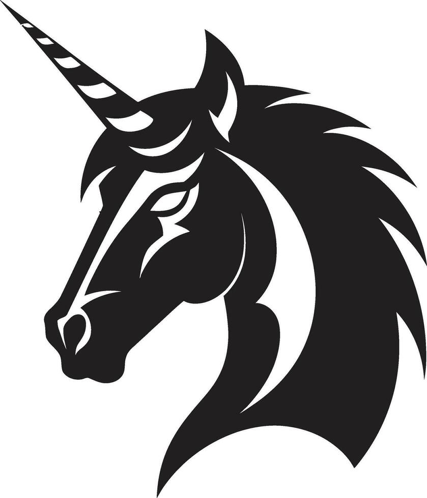 incantata incanto vettore unicorno icona mestiere fantasia sinfonia iconico unicorno emblema design
