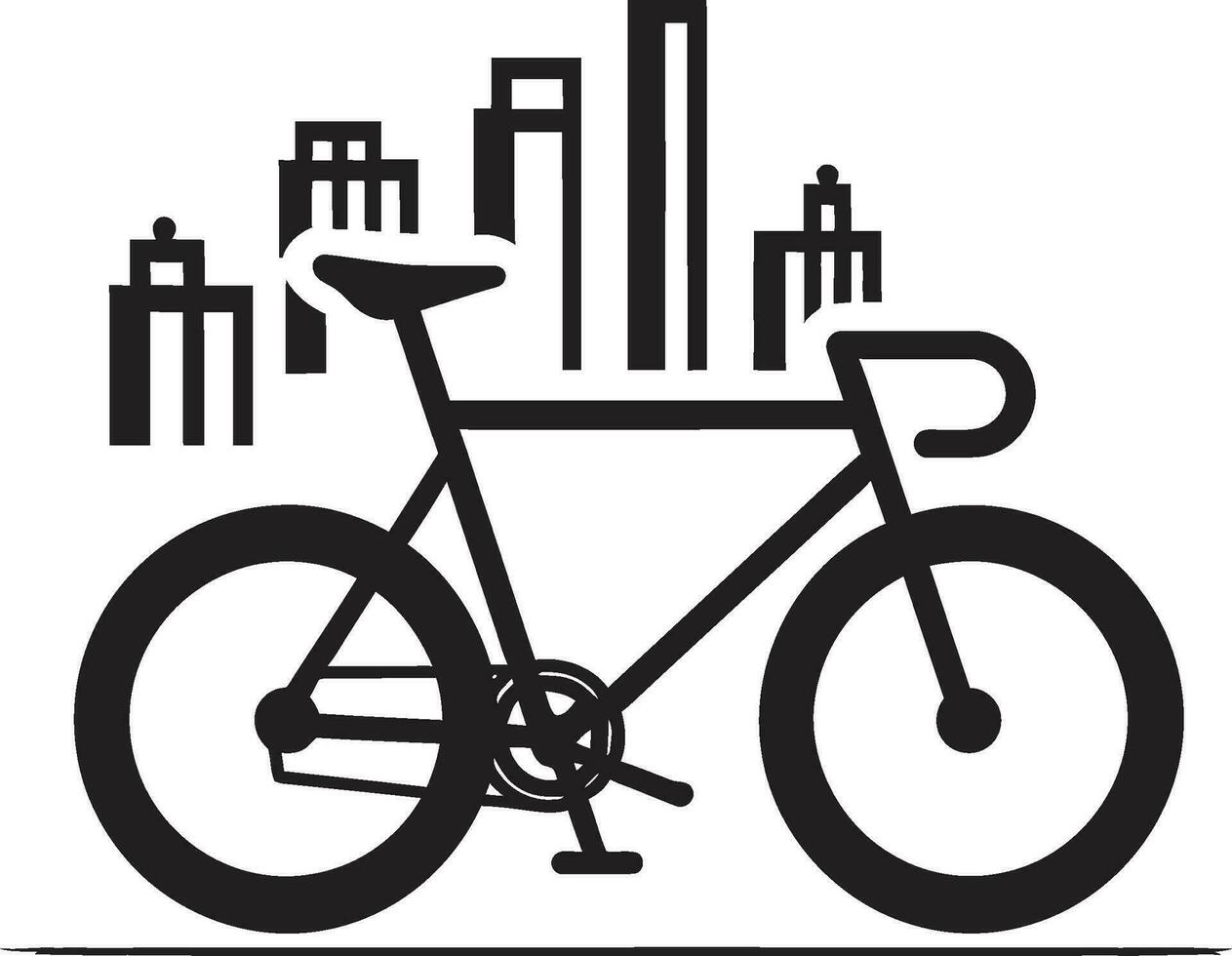 strada sinfonia bicicletta logo icona pedale prospettive iconico bicicletta marchio vettore