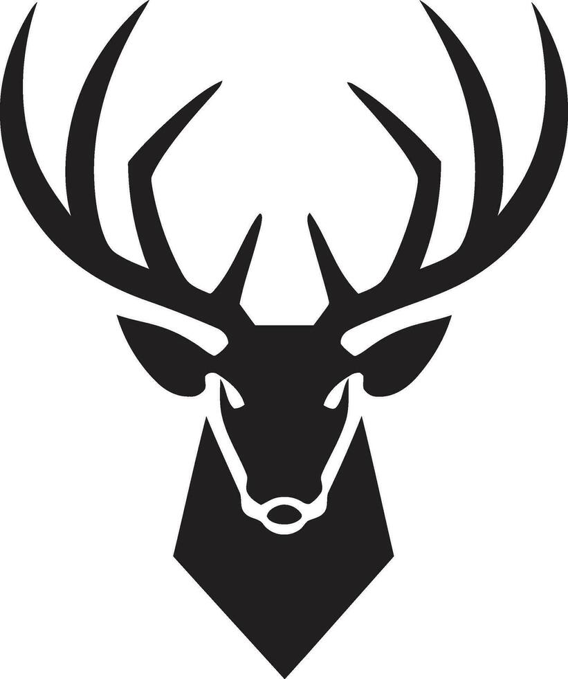 maestoso presenza cervo testa emblema design natura selvaggia icona cervo testa logo icona vettore