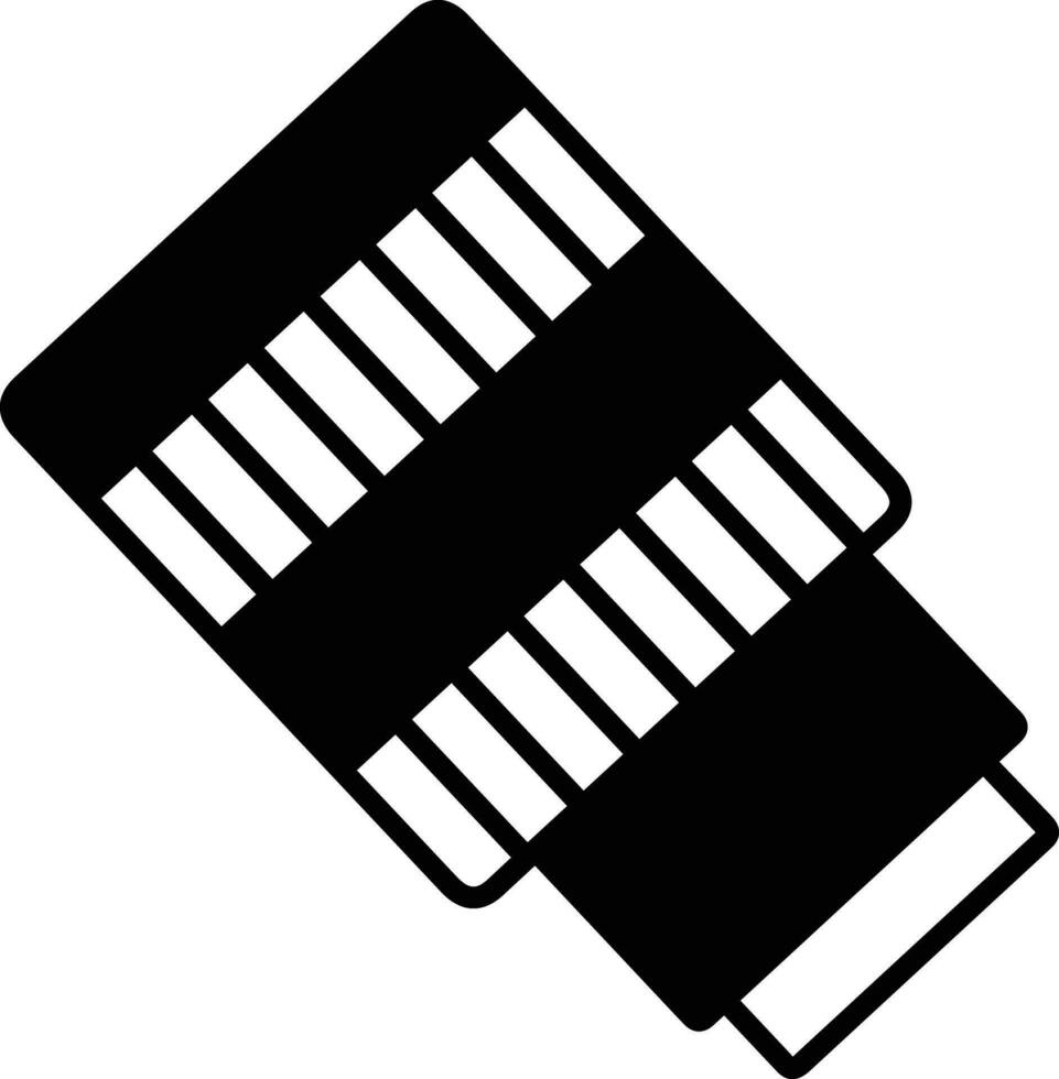 telecamera lente solido glifo vettore illustrazione