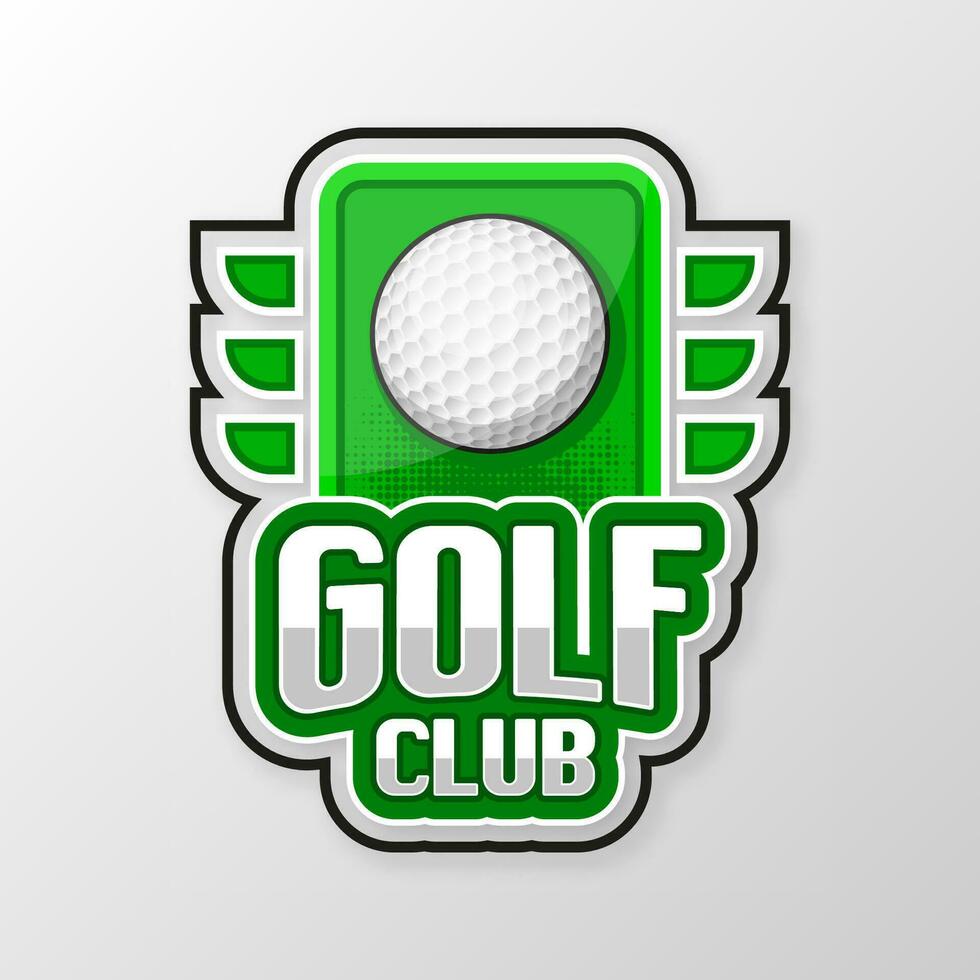 golf sfera. sport gioco torneo. lega squadra e fan club. vettore illustrazione.
