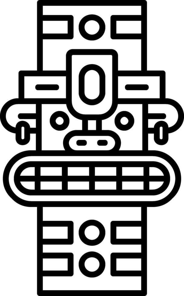 icona della linea totem vettore