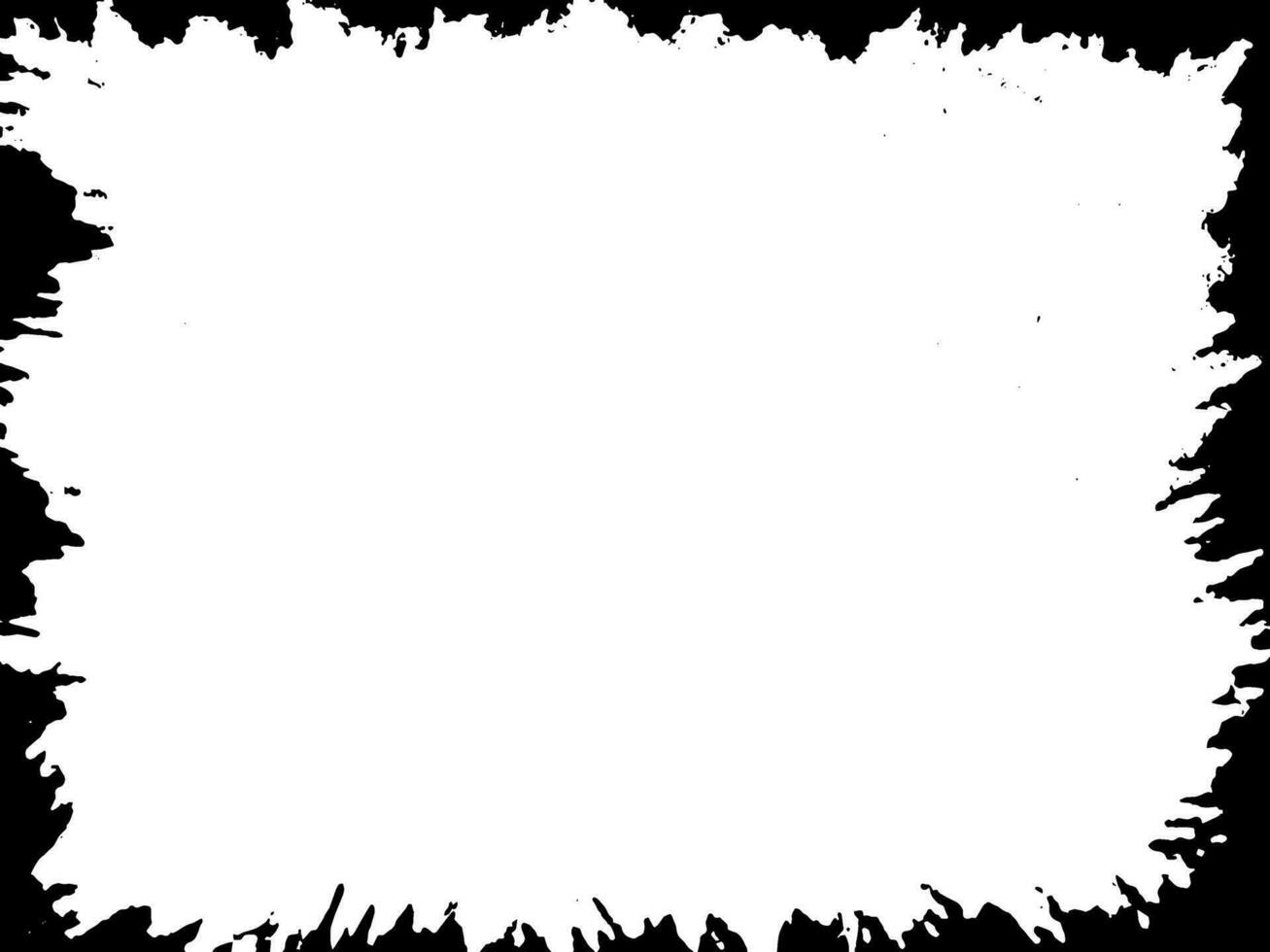 un' bianca piazza con un' nero confine, rettangolare telaio nero telaio copia spazio bandiera afflitto sfondo grunge vettore rettangolo