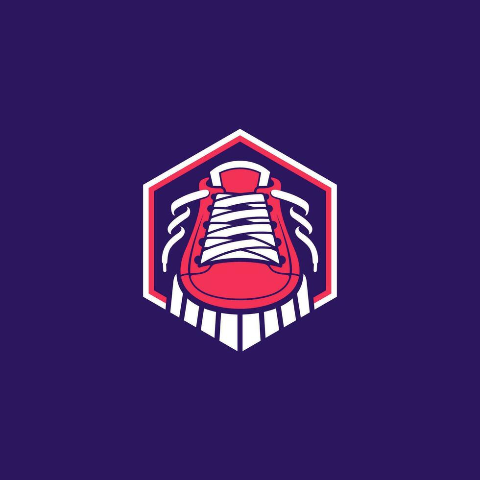 semplice logo di scarpa negozio vettore