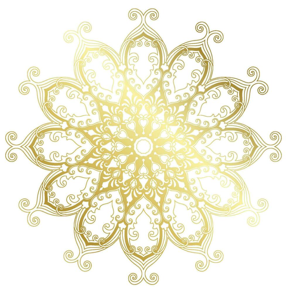 d'oro mandala.mandala de lujo .colore dorado vettore