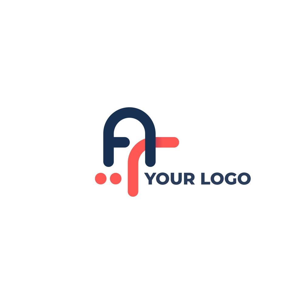 lettere ar disegno vettoriale logo