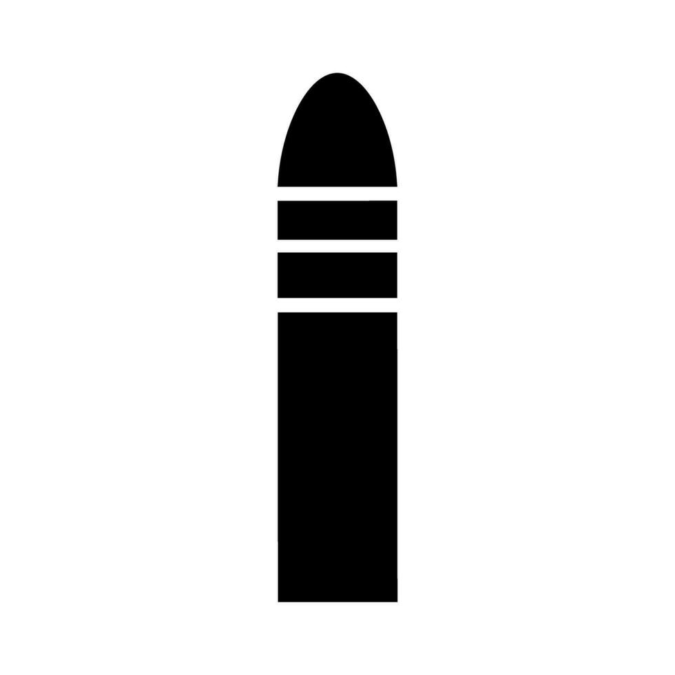 proiettile icona vettore. cartuccia illustrazione cartello. proiettile simbolo o logo. vettore