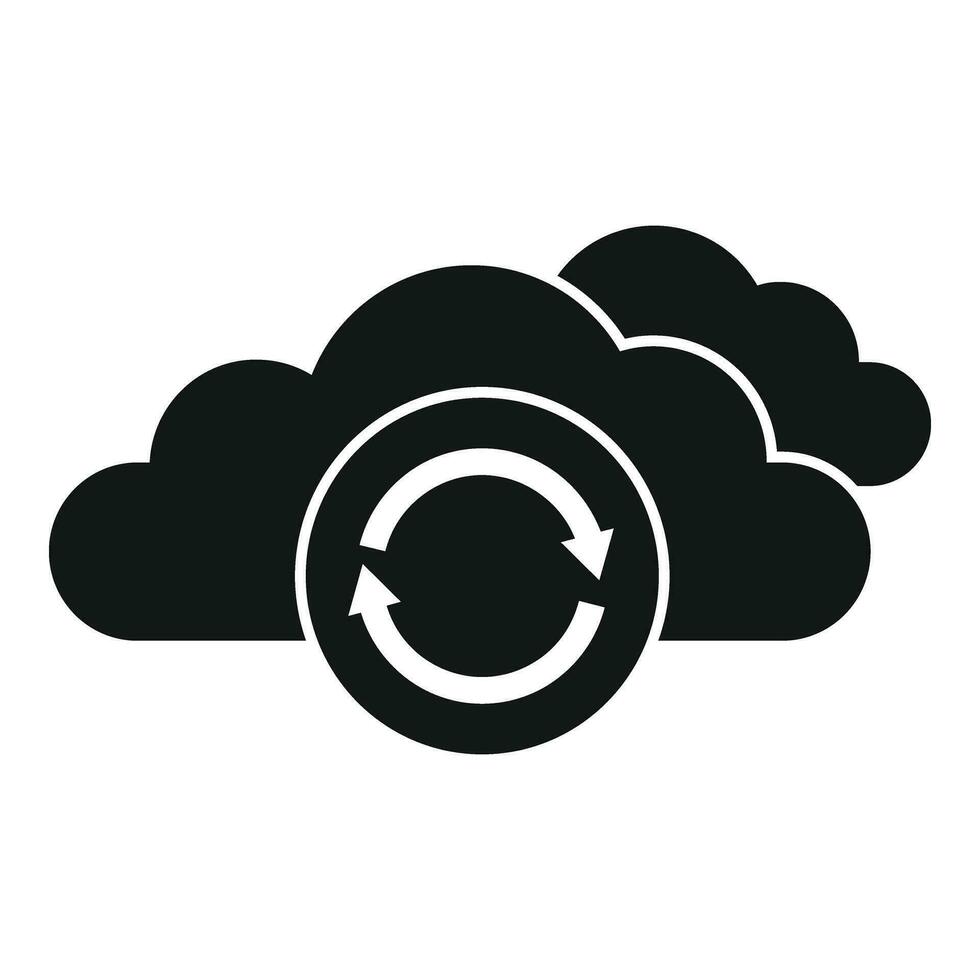 ristabilire dati nube icona semplice vettore. opera idea Internet vettore