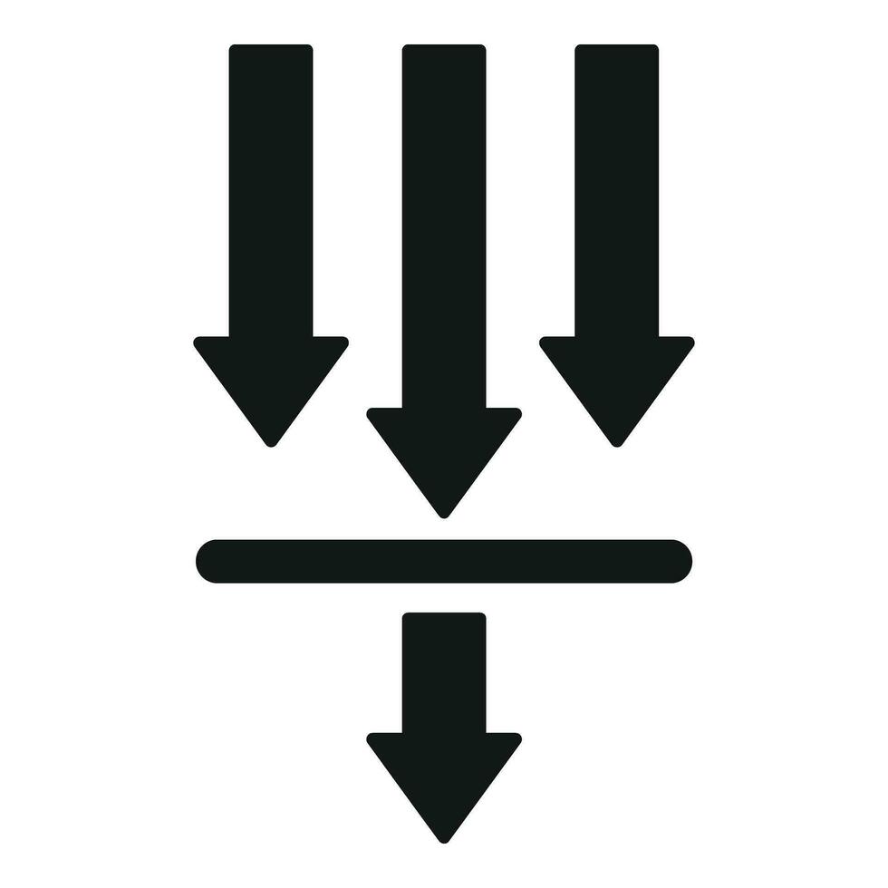 Scarica sforzo flusso icona semplice vettore. buio condotto vettore