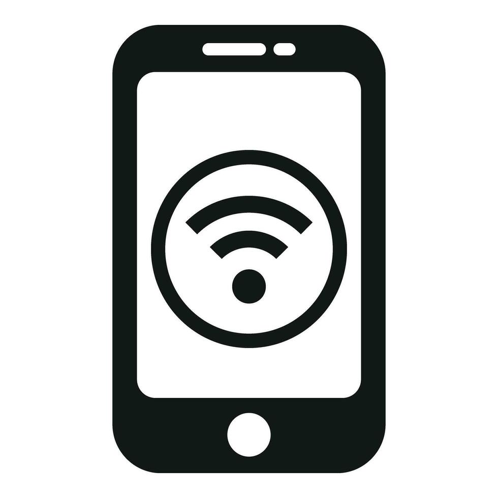 Wi-Fi nube smartphone icona semplice vettore. nube informazione Admin vettore