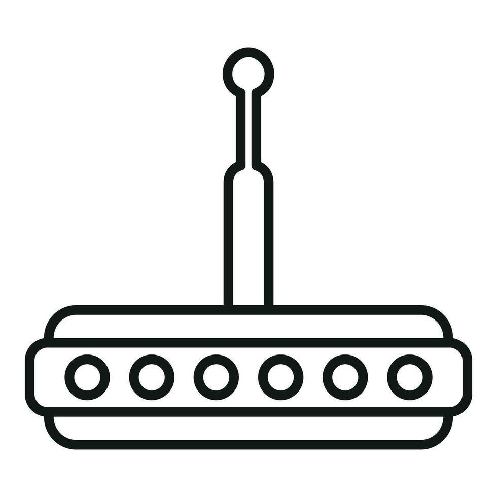 uno antenna router icona schema vettore. buio Conservazione nube vettore