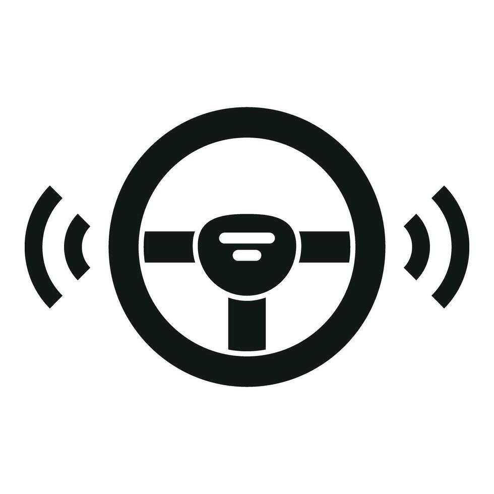 timone ruota sensore icona semplice vettore. sicurezza controllo vettore