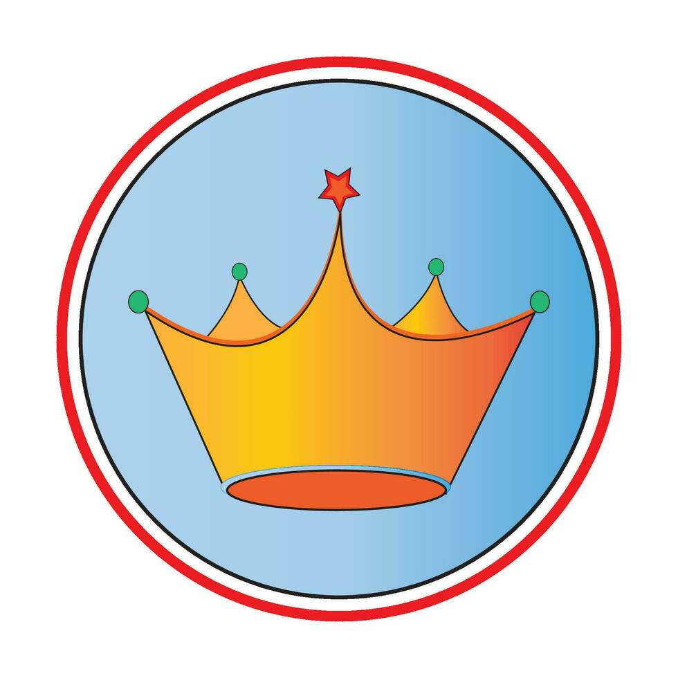 corona icona logo vettore design modello