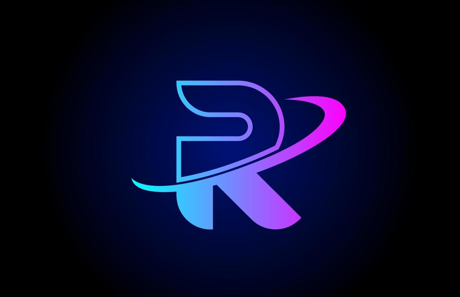 icona del logo della lettera r per affari e società vettore