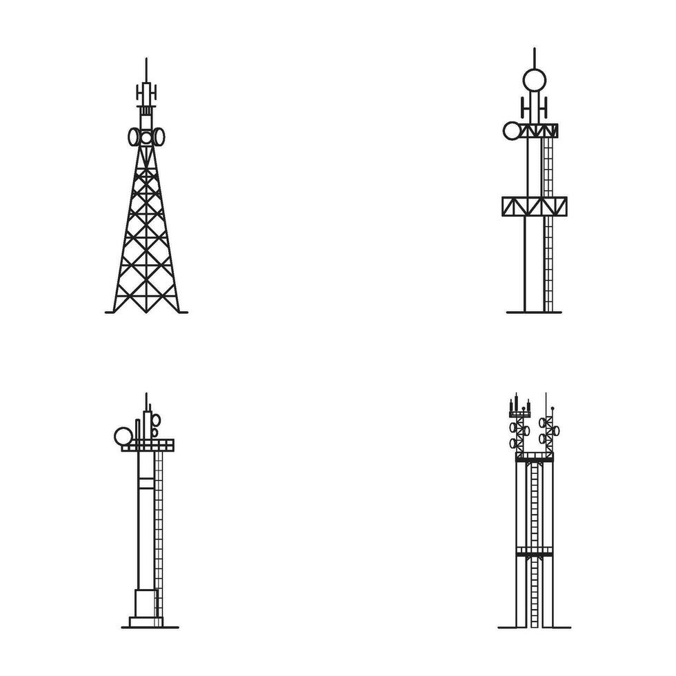 Torre icona vettore illustrazione design