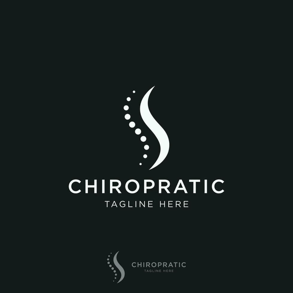 chiropratica colonna vertebrale logo modello design.logo per assistenza infermieristica, massaggio, attività commerciale e medicinale. vettore
