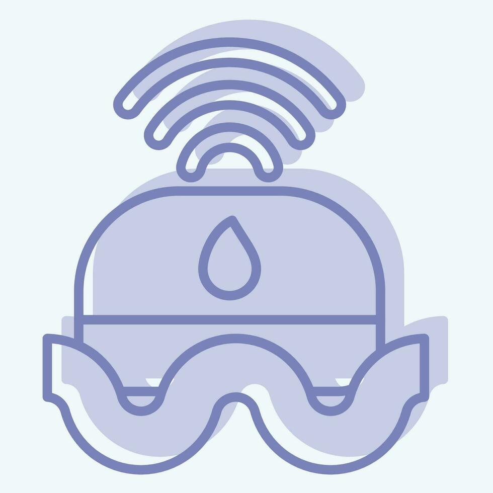 icona alluvione sensore. relazionato per inteligente casa simbolo. Due tono stile. semplice design modificabile. semplice illustrazione vettore