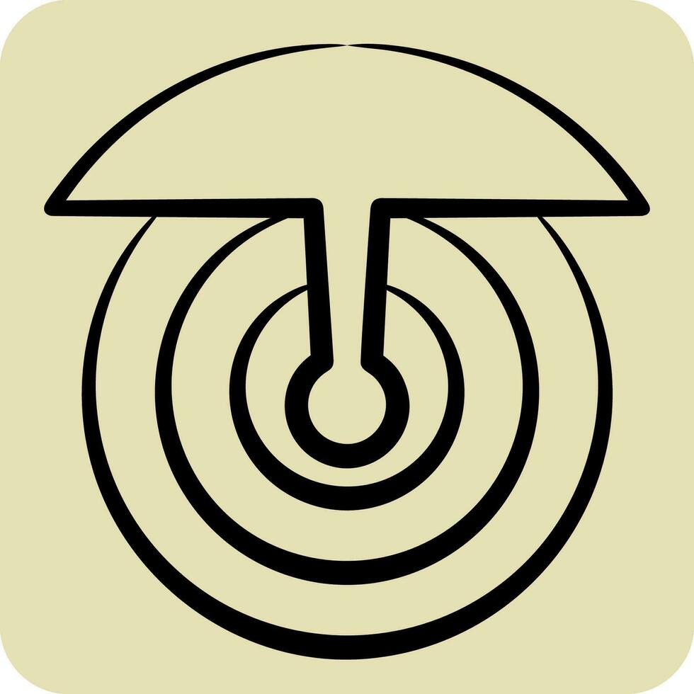 icona trasmissione. relazionato per satellitare simbolo. mano disegnato stile. semplice design modificabile. semplice illustrazione vettore
