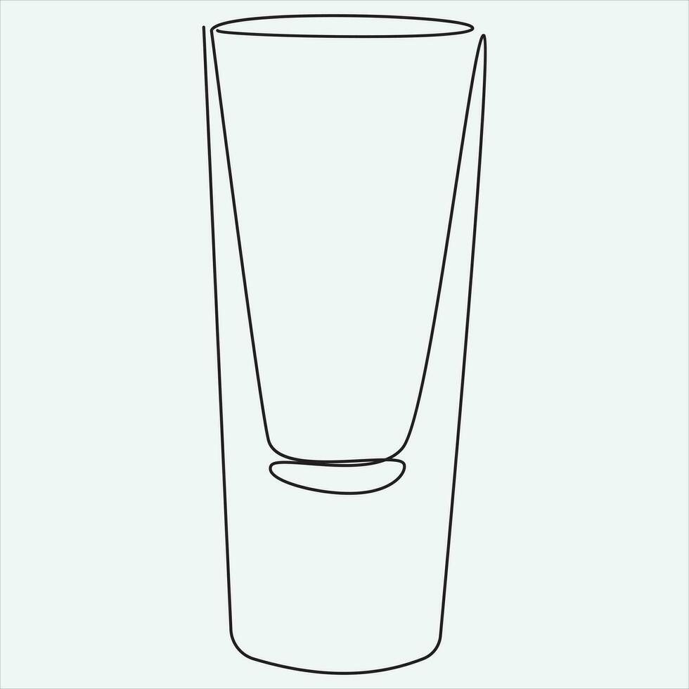continuo linea mano disegno vettore illustrazione bicchiere arte