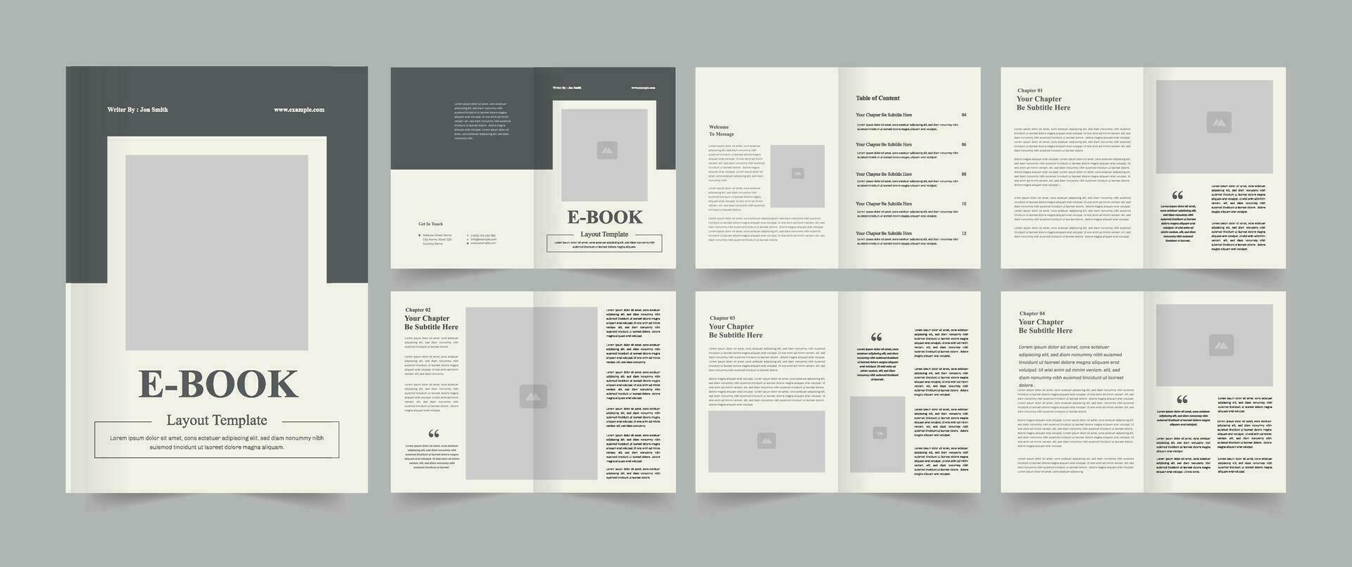 ebook disposizione design vettore