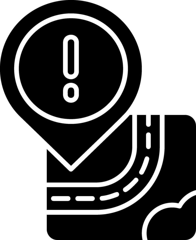icona del glifo di avviso vettore