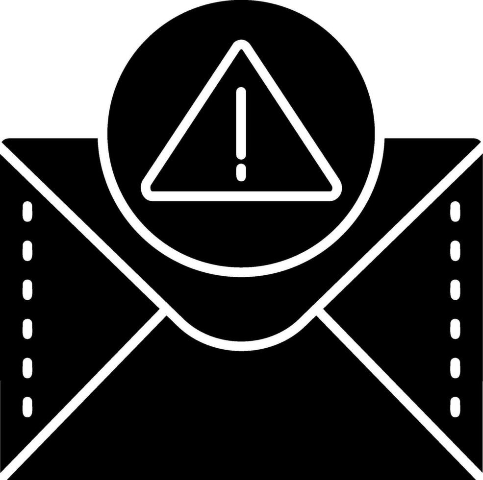icona del glifo di avviso vettore
