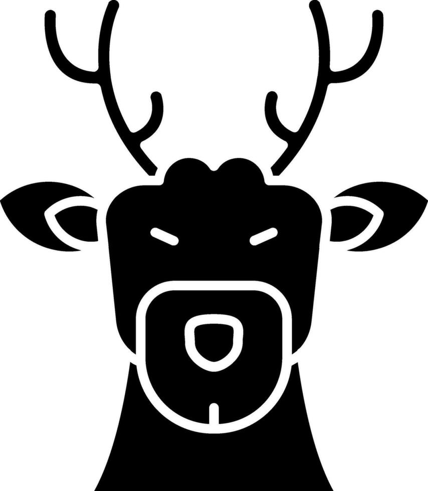 icona del glifo di cervo vettore