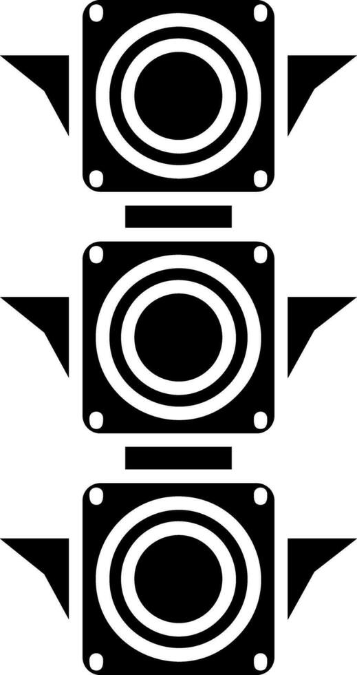 icona del glifo con semaforo vettore