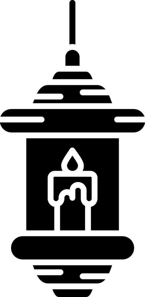 icona del glifo con candele vettore