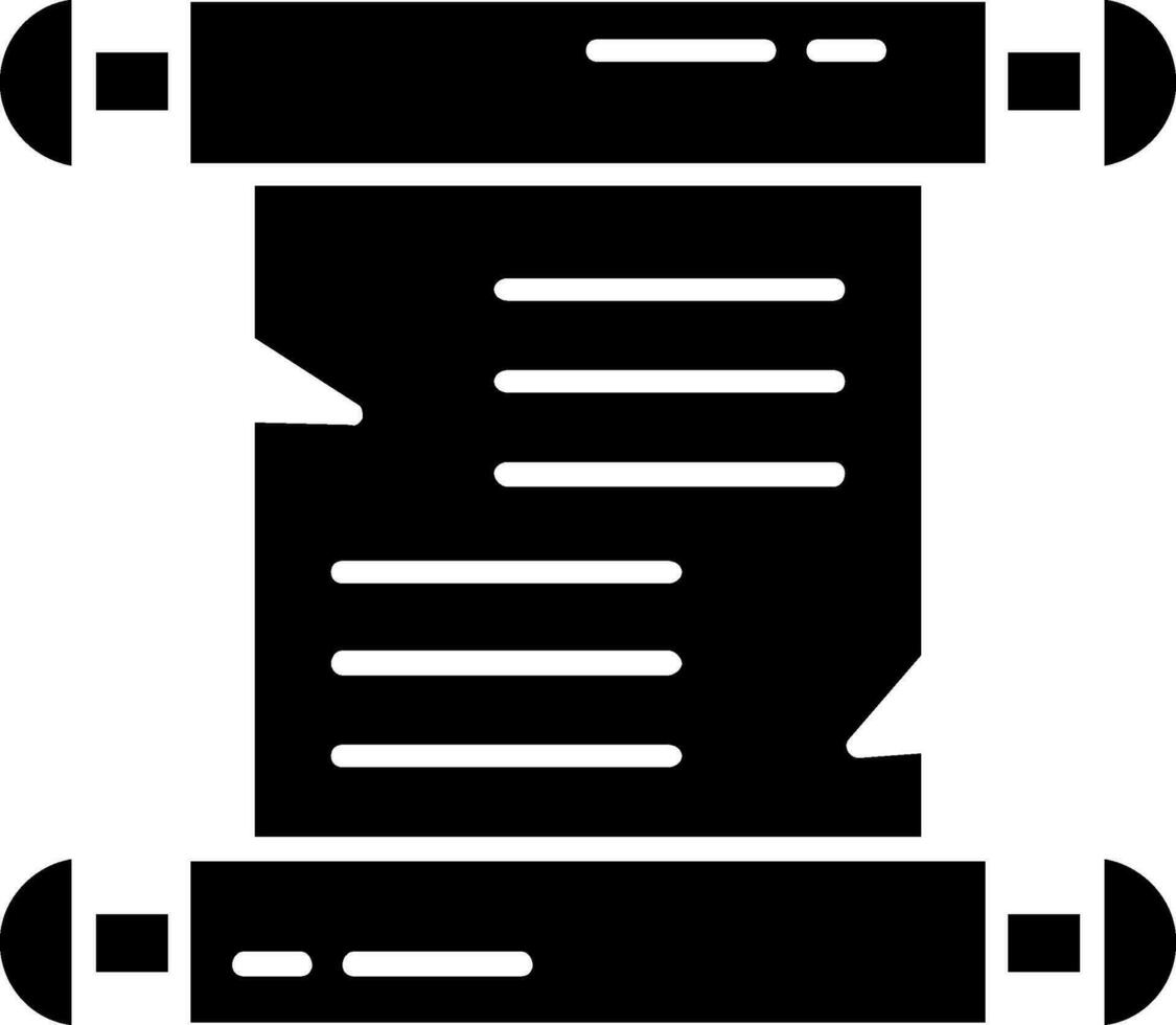 icona del glifo papiro vettore