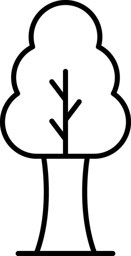 icona della linea dell'albero vettore