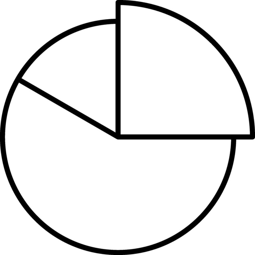 torta grafico linea icona vettore