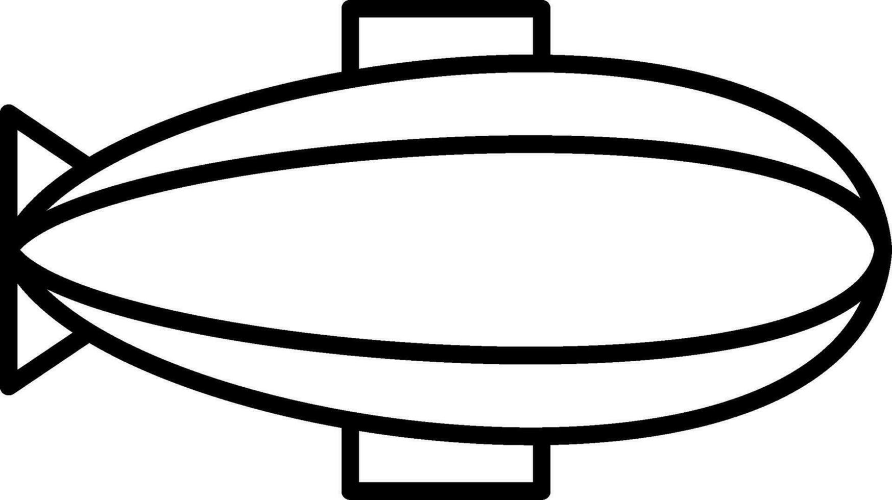 icona della linea zeppelin vettore