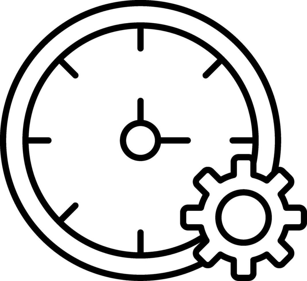 icona della linea di gestione del tempo vettore