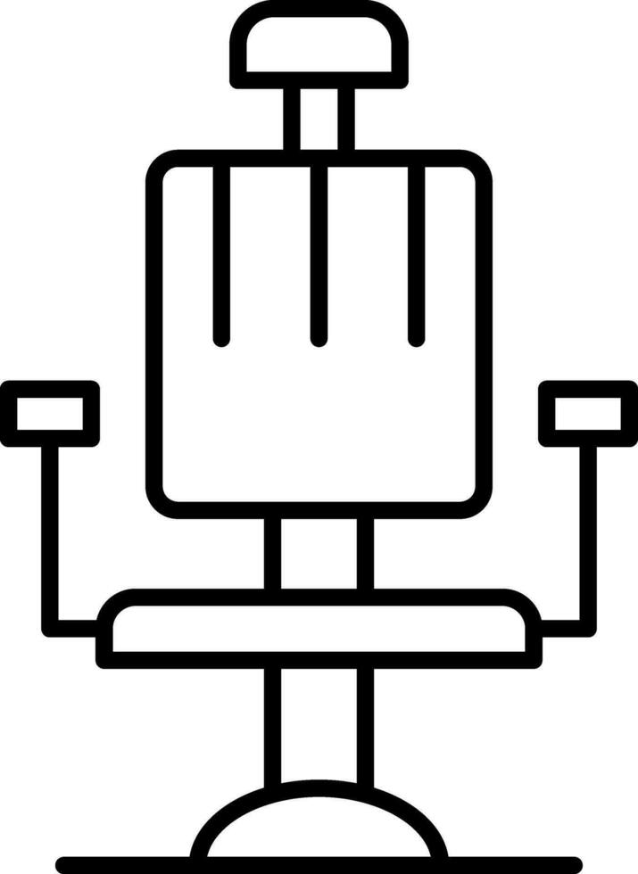icona della linea della sedia da barbiere vettore