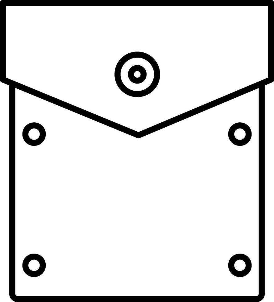 icona della linea del quadrato tascabile vettore