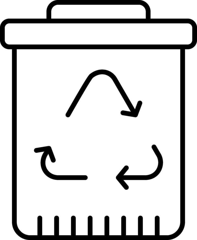 raccolta differenziata linea icona vettore