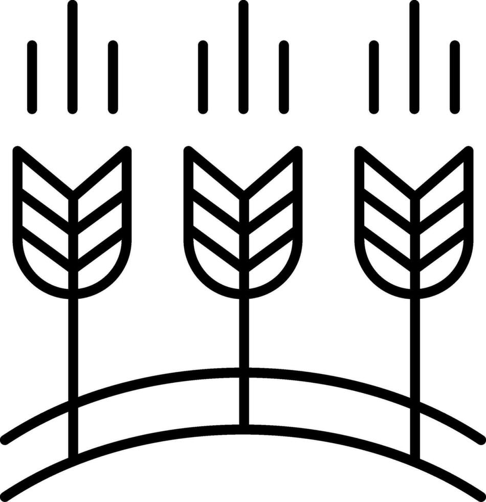 icona della linea di grano vettore