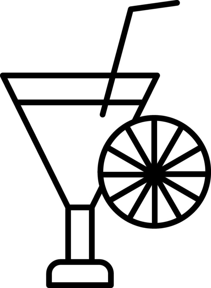 icona linea cocktail vettore