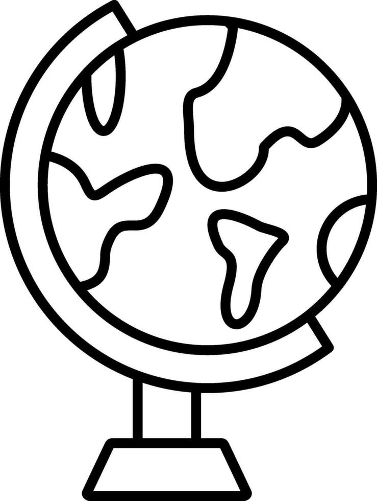icona della linea geografica vettore