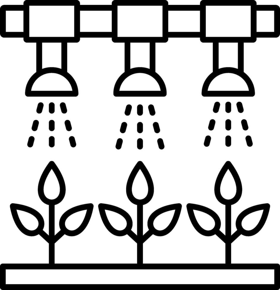irrigazione sistema linea icona vettore