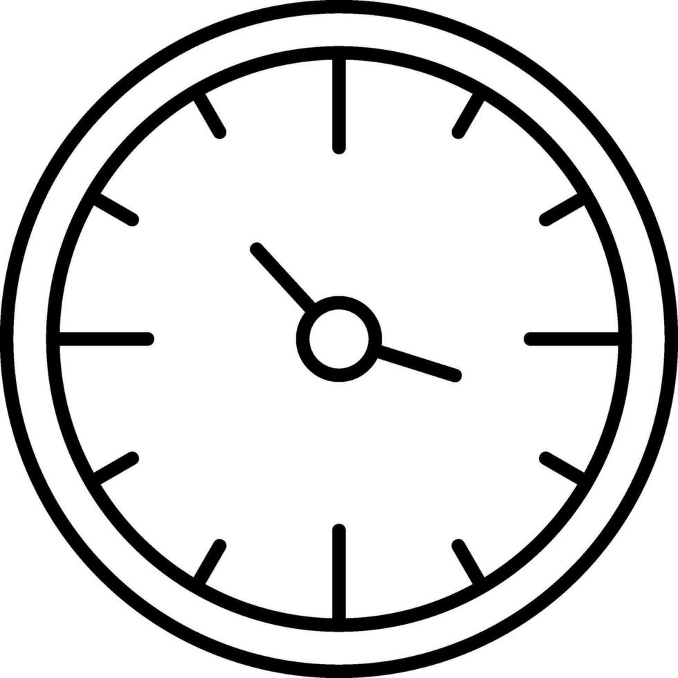 icona della linea dell'orologio vettore